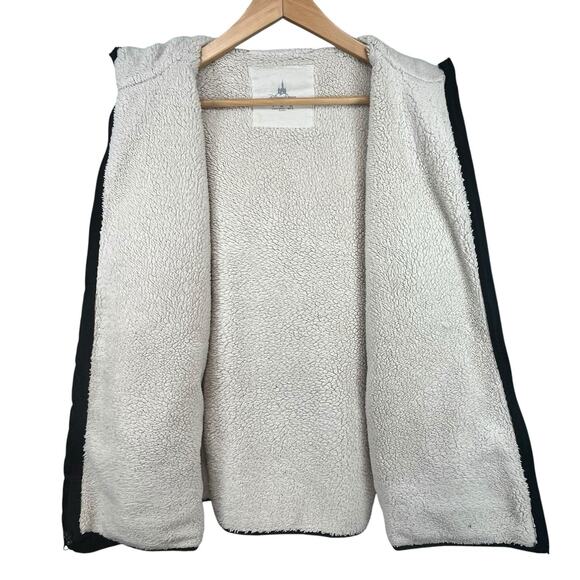 Disney Parks Mickey Mouse Quilted Jacket Puffer Fleece Lined Hooded Black L - Picture 4 of 6